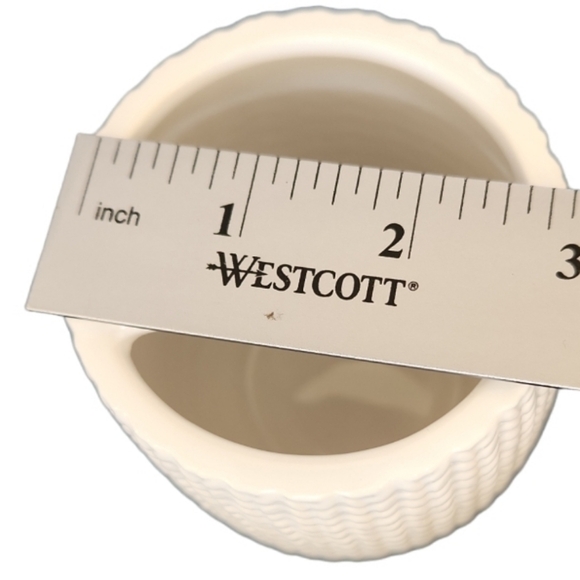 Croscill Juno Tooth Brush Holder Ceramic Rare Accessories White - Picture 5 of 5